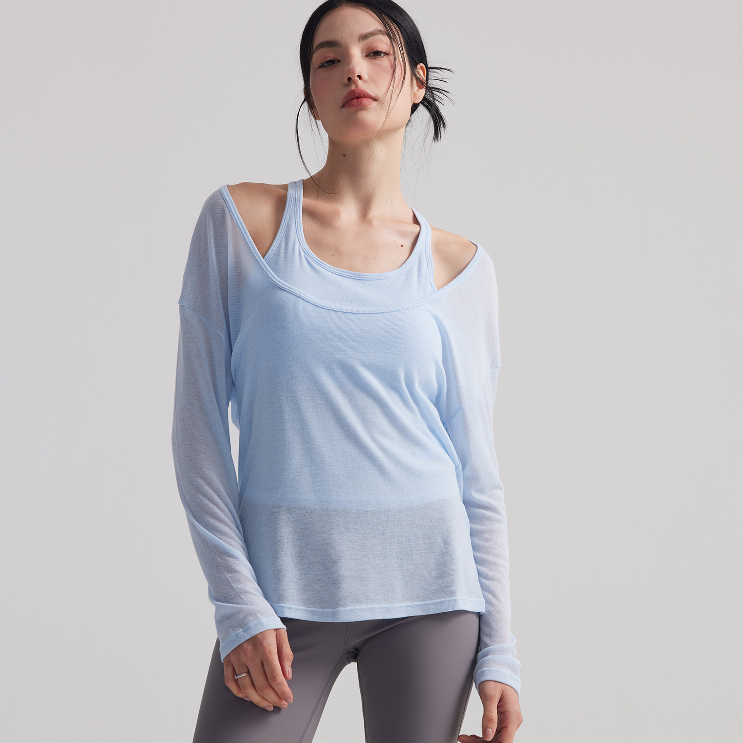 Женская свободная полупрозрачн – обзор и цена Yoga Fitness Outfit